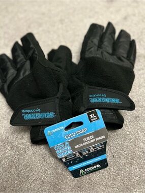 Cold Snap Fleece Cold Weather Gloves - Black Size XL